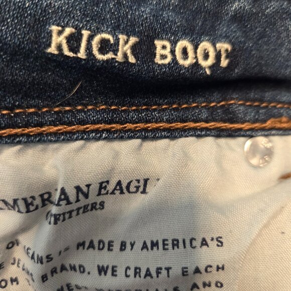BUNDLE - 2 FOR 1 WOMENS AMERICN EAGLE SUPER STRETCH KICK BOOT DENIM JEANS - WOW! - Picture 10 of 12